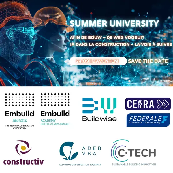 Summer University 2024 – IA dans la construction : la voie à suivre – Zaventem (24/09/2024)